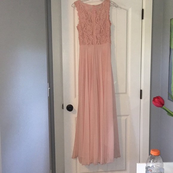 Pink Lace Prom Dress - Picture 2 of 4